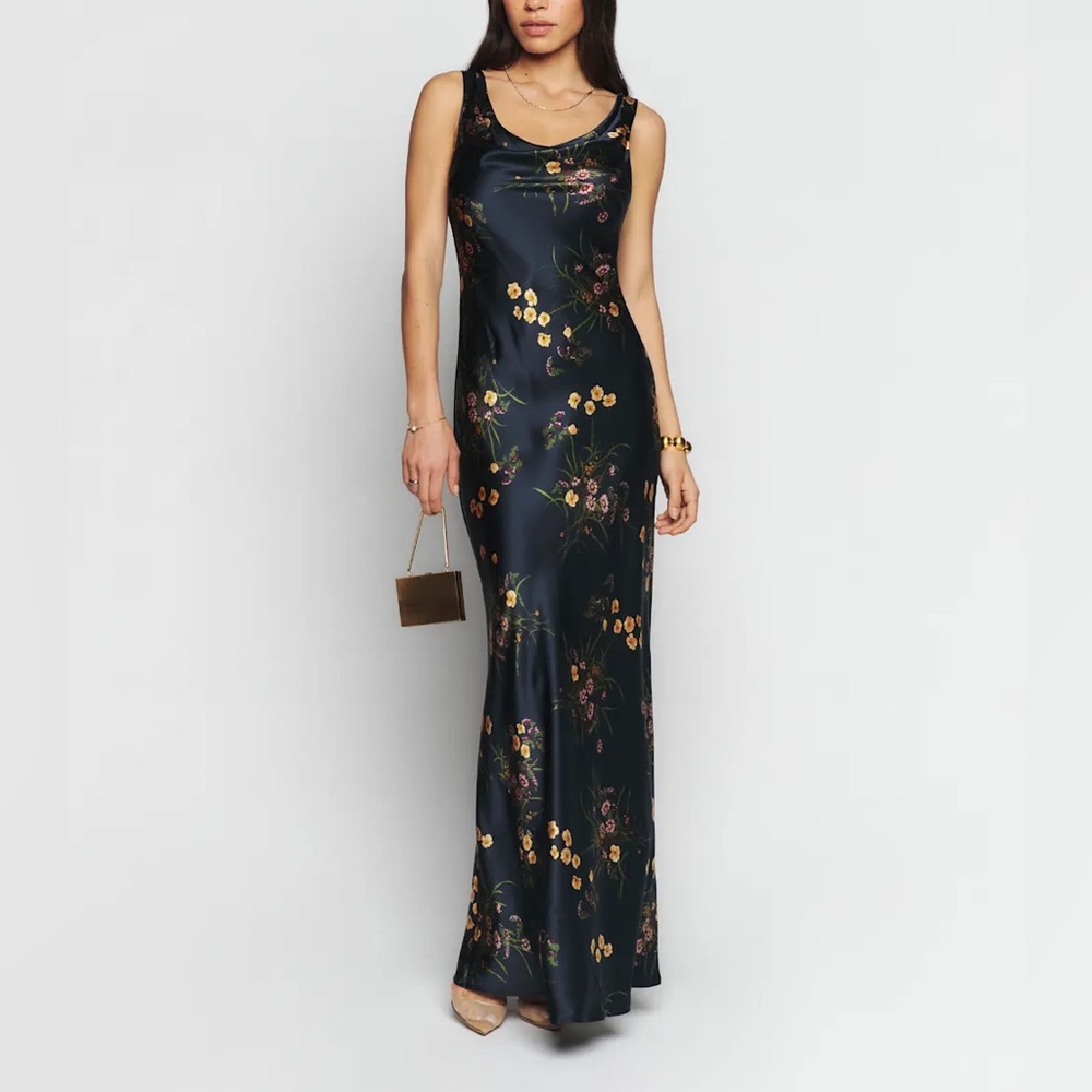 Reformation Annabelle Silk Dress Mademoiselle - Size 2